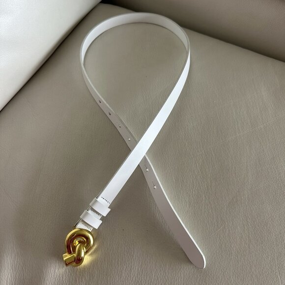 NEW SOURCE UNKNOWN BELT WHITE GOLD - Picture 2 of 7